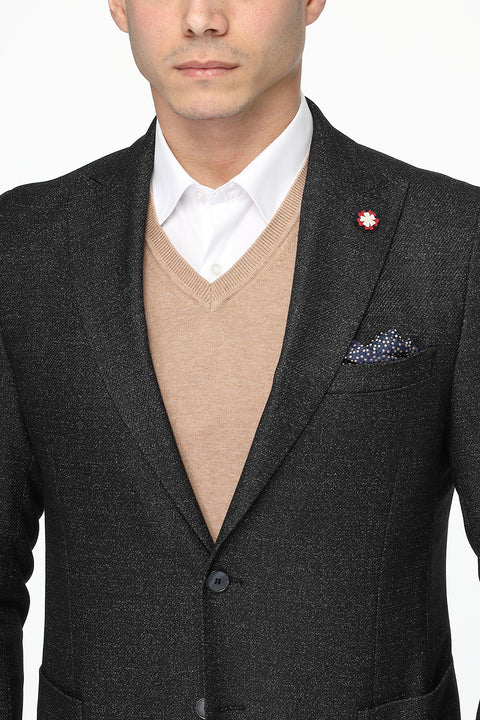 Slim Fit Blazer Dark Gray