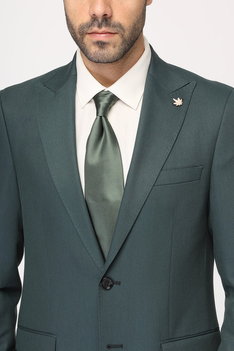 Slim Straight Fit Suit Green