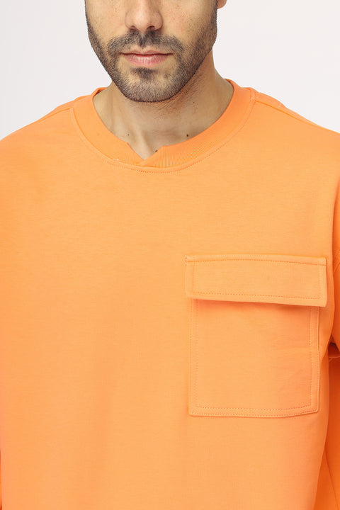 Over Size Sweat Shirt Orange