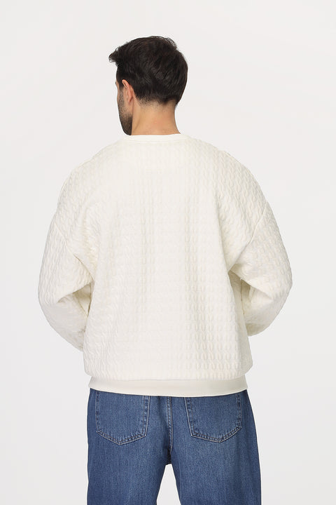 Relax Fit Sweat Shirt Off White