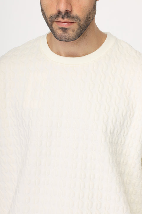 Relax Fit Sweat Shirt Off White