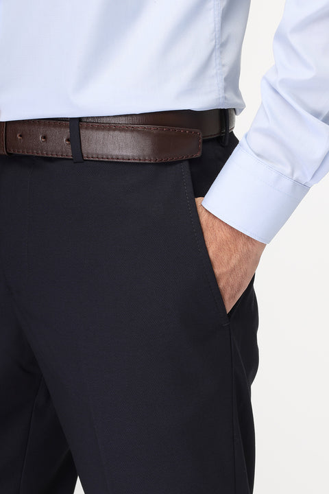 Slim  Straight Fit Classic Pants Dark Blue