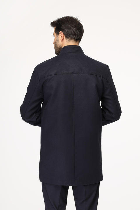 Regular Fit Coat Dark Blue