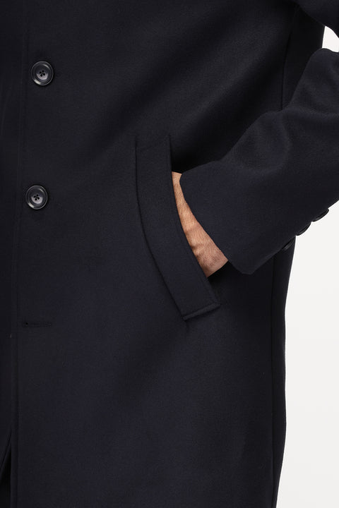 Regular Fit Coat Dark Blue