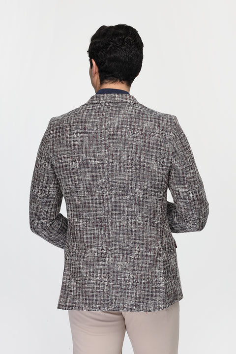 Slim Fit Blazer Maroon