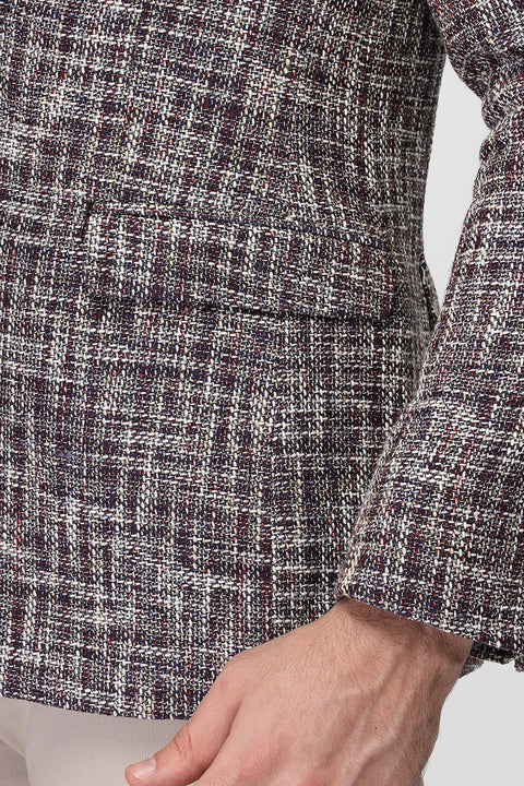 Slim Fit Blazer Maroon