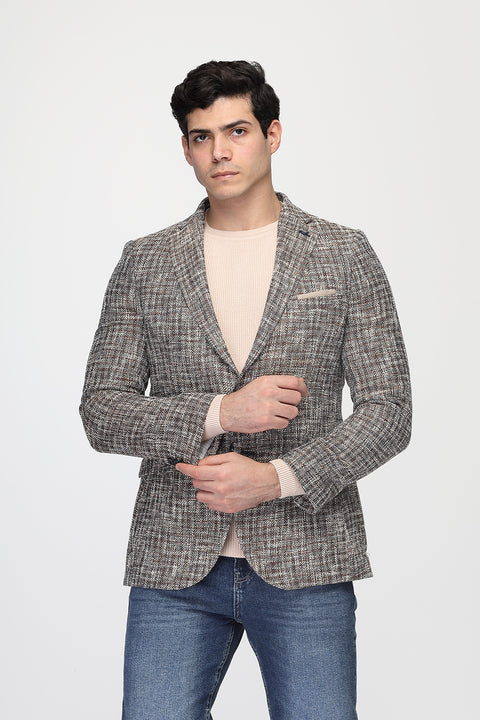 Slim Fit Blazer Beige
