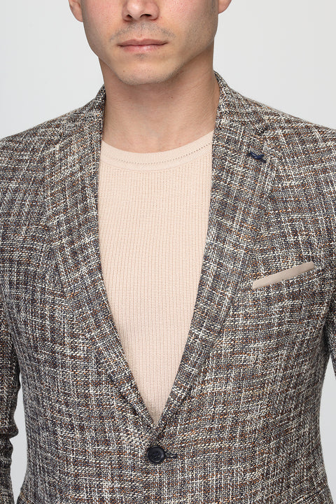 Slim Fit Blazer Beige