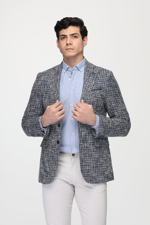 Slim Fit Blazer Blue
