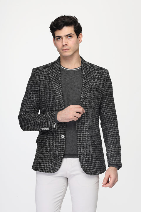 Regular Fit Blazer Dark Gray