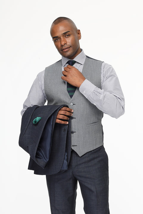 Slim Fit Suit Dark Blue