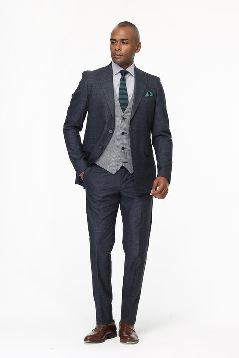 Slim Fit Suit Dark Blue