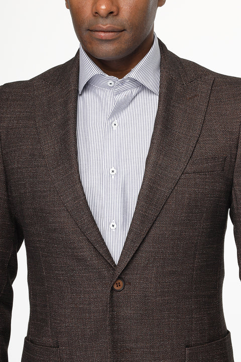 Slim Fit Blazer Brown