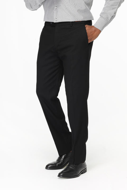 Straight Fit Classic Pants Black