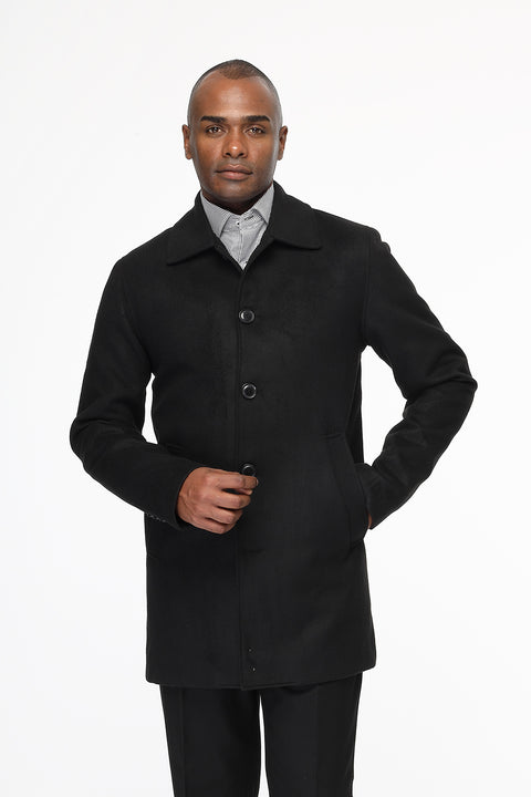 Regular Fit Coat Black