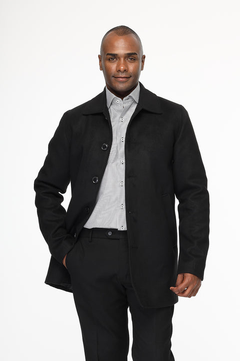 Regular Fit Coat Black