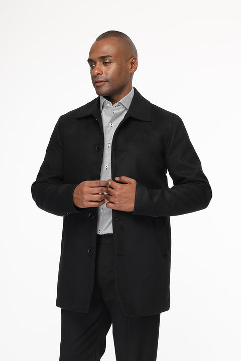 Regular Fit Coat Black