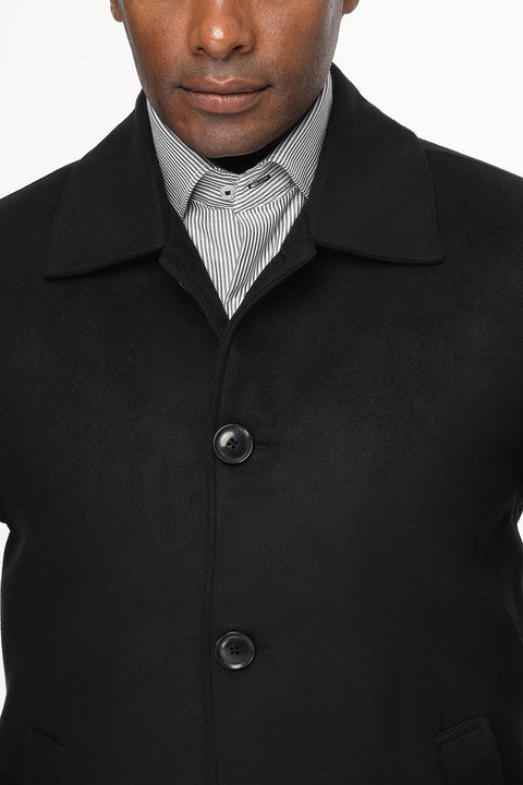 Regular Fit Coat Black