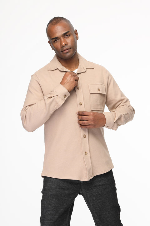 Regular Fit Shirt Beige