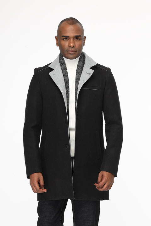 Regular Fit Coat Black