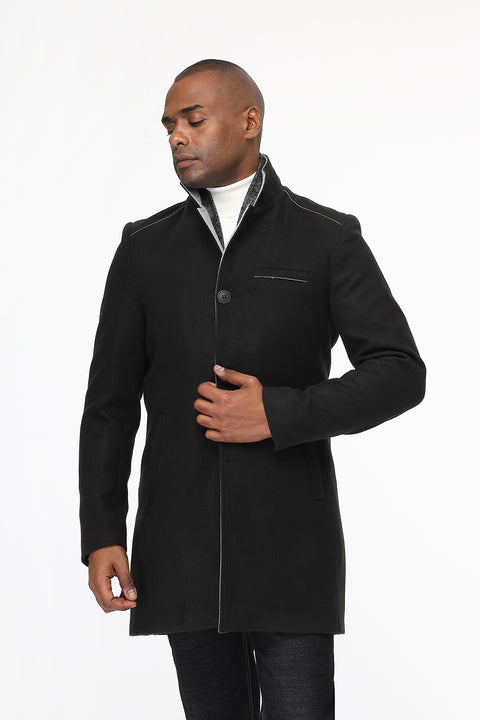 Regular Fit Coat Black