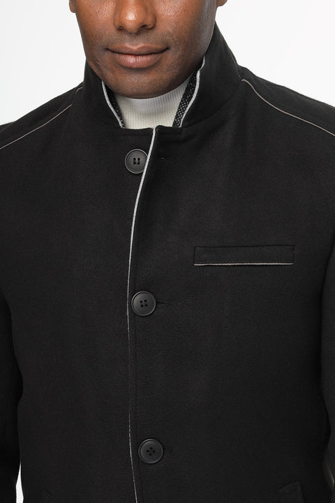Regular Fit Coat Black