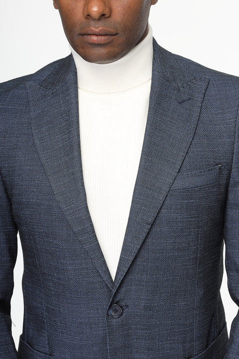 Slim Fit Blazer Blue