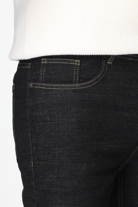 Slim Straight Fit Trousers Jeans Black