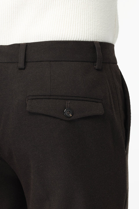 Straight Fit Classic Pants Dark Brown