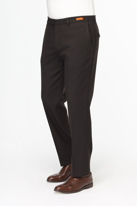 Straight Fit Classic Pants Dark Brown