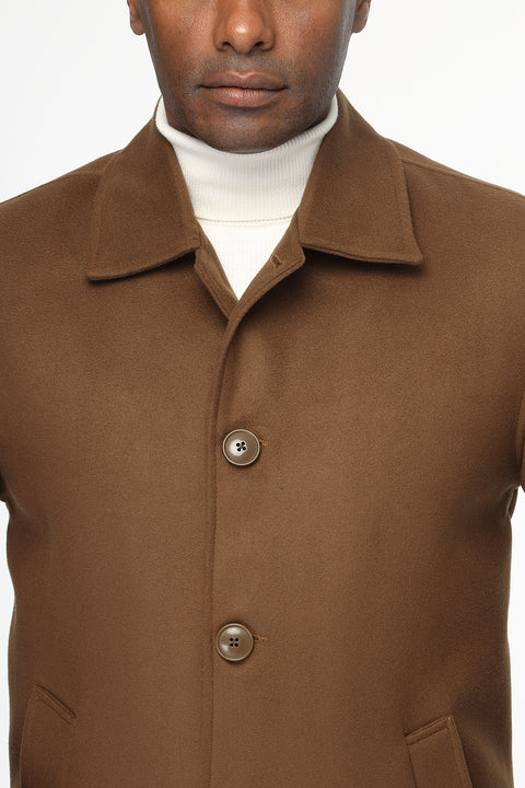 Regular Fit Coat Brown