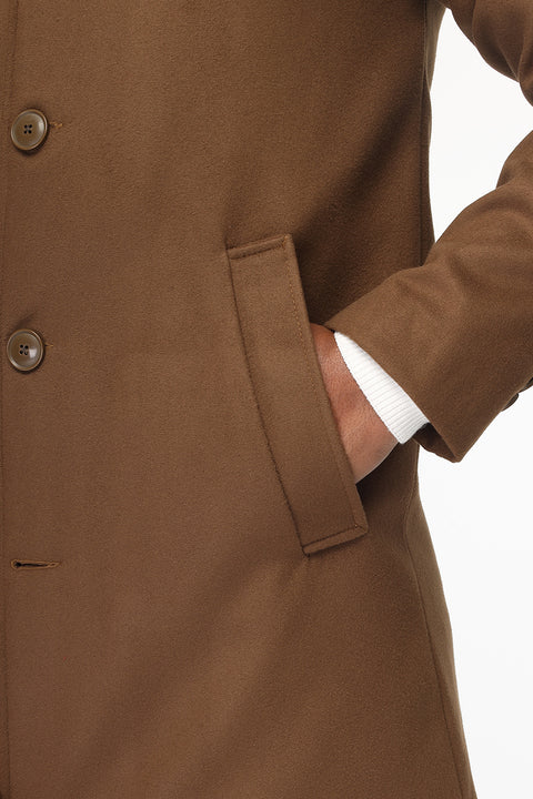 Regular Fit Coat Brown
