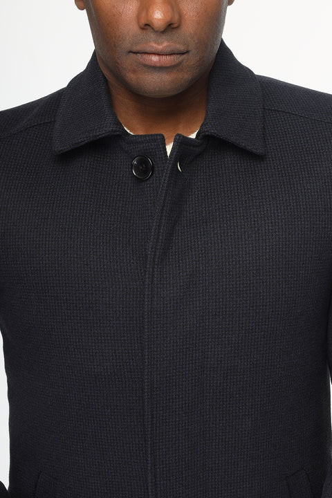 Regular Fit Coat Dark Blue