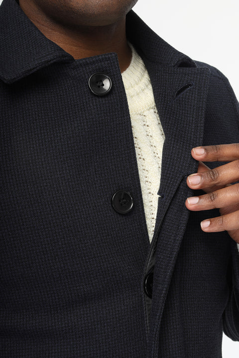 Regular Fit Coat Dark Blue