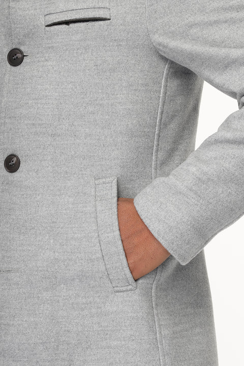 Regular Fit Coat Light Gray