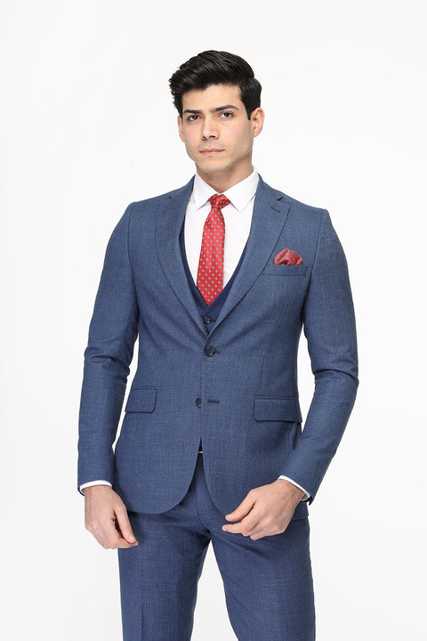 Slim Fit Suit Blue