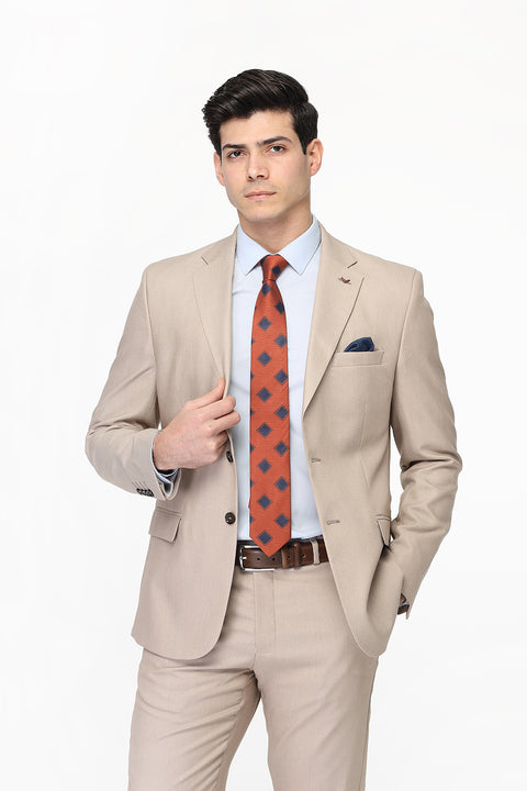 Regular Fit Suit Beige