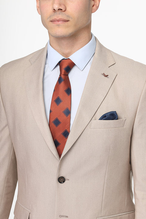 Regular Fit Suit Beige