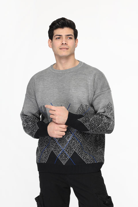 Over Size  Pullover Gray
