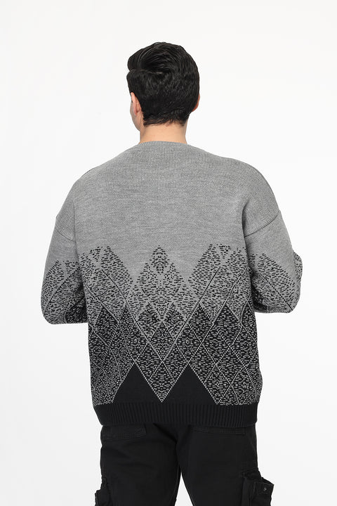 Over Size  Pullover Gray
