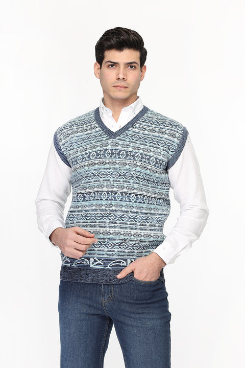 Regular Fit Gilet Blue