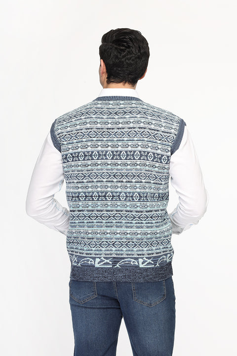 Regular Fit Gilet Blue