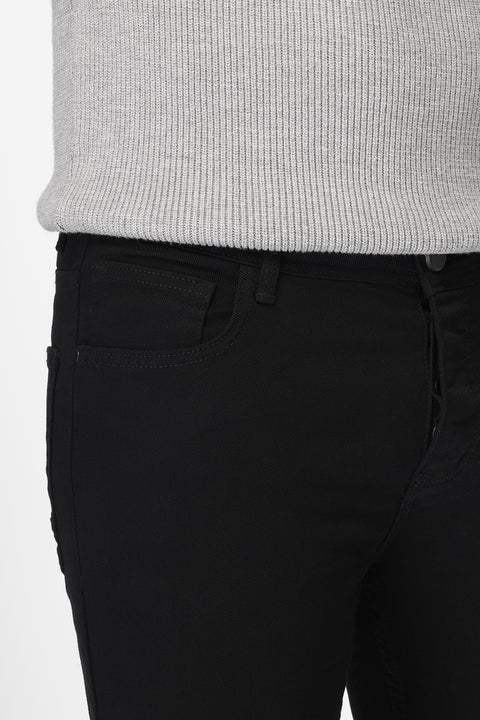 Slim Fit Trousers Jeans Black