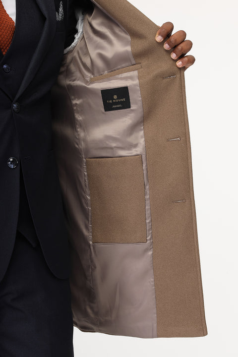 Regular Fit Coat Beige