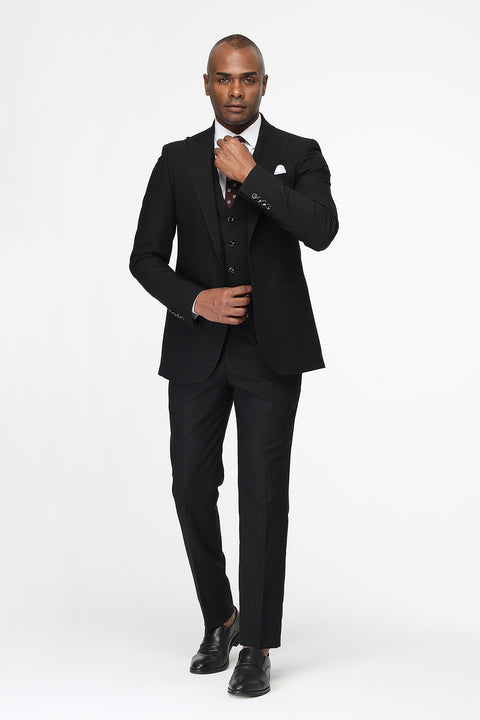 Slim Fit Suit Black