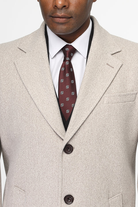 Regular Fit Coat Beige