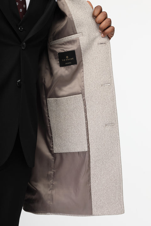 Regular Fit Coat Beige