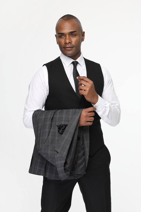 Slim Straight Fit Suit Gray