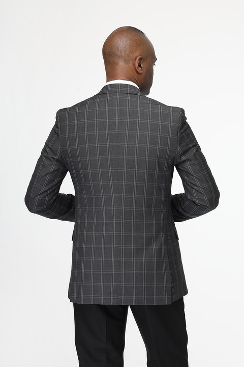 Slim Straight Fit Suit Gray