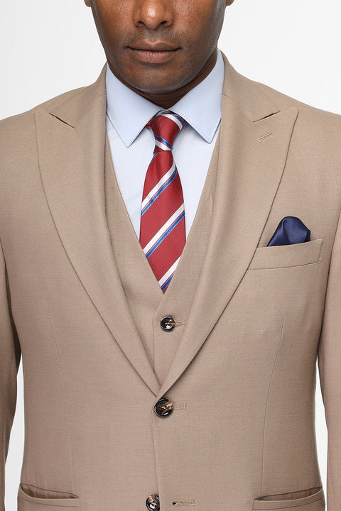 Slim Fit Suit Beige